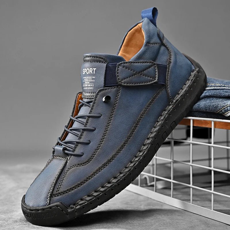 SaneShoppe - Men's Handmade Casual Shoes Low - Top Fashionable Comfortable All - Season Large Size Men's Footwear