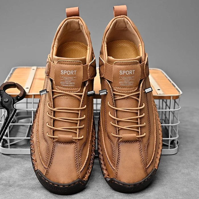 SaneShoppe - Men's Handmade Casual Shoes Low - Top Fashionable Comfortable All - Season Large Size Men's Footwear