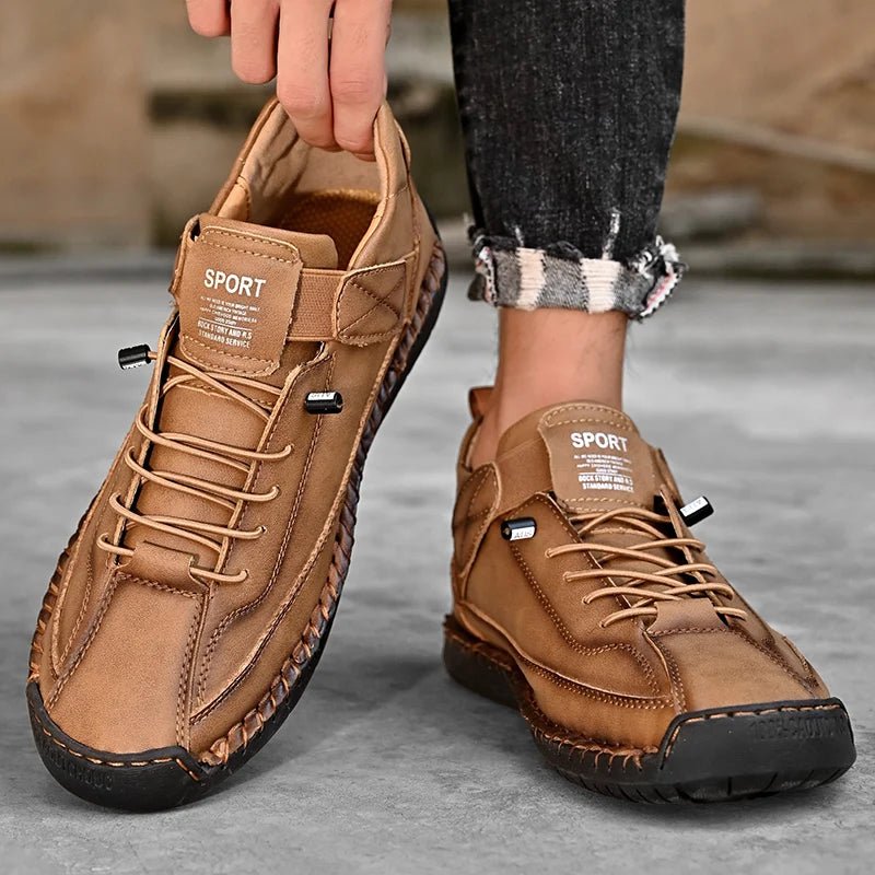 SaneShoppe - Men's Handmade Casual Shoes Low - Top Fashionable Comfortable All - Season Large Size Men's Footwear