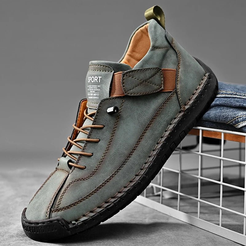 SaneShoppe - Men's Handmade Casual Shoes Low - Top Fashionable Comfortable All - Season Large Size Men's Footwear