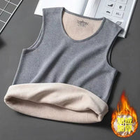 SaneShoppe-Men's Slim Fit Thermal Velvet Base Layer Vest XL-4XL