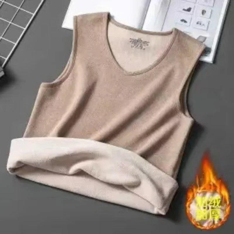 SaneShoppe-Men's Slim Fit Thermal Velvet Base Layer Vest XL-4XL