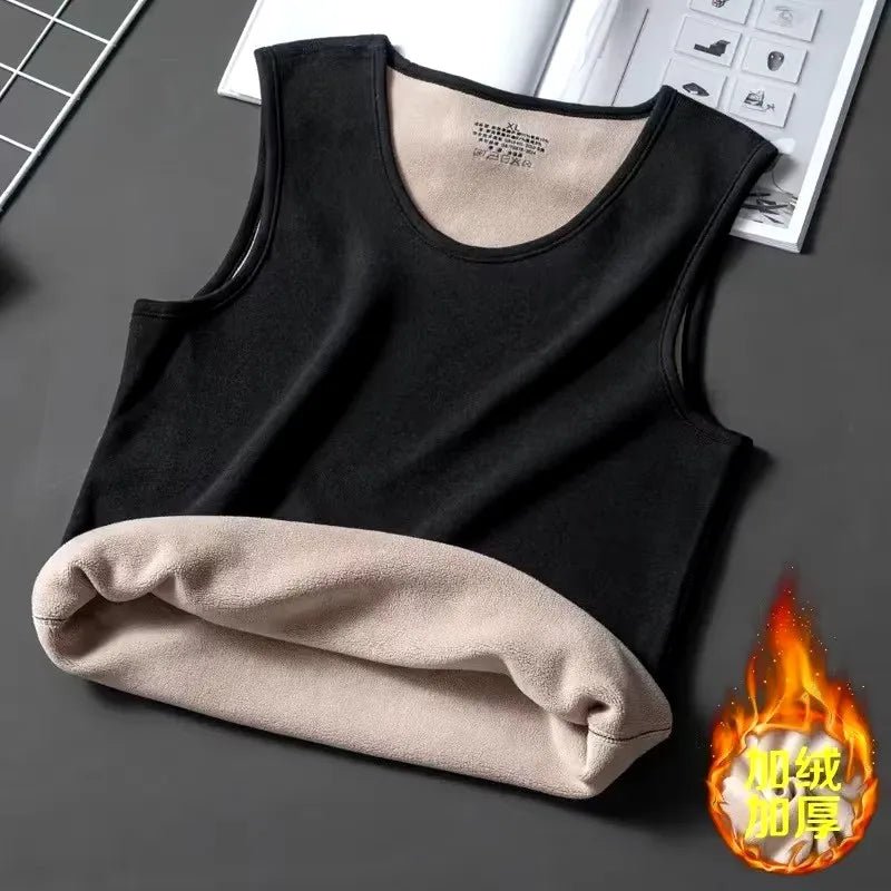 SaneShoppe-Men's Slim Fit Thermal Velvet Base Layer Vest XL-4XL