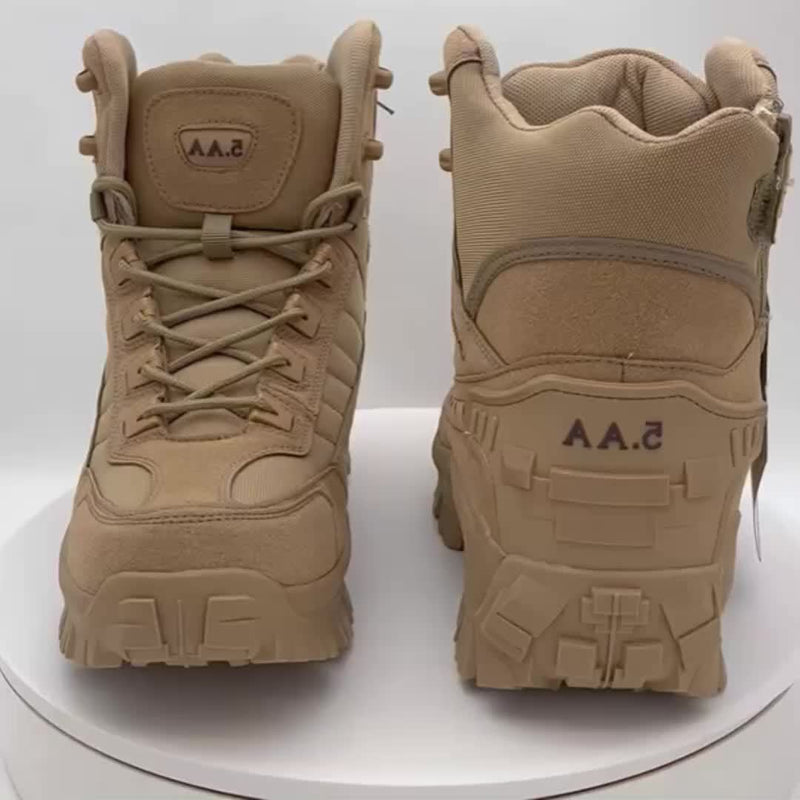 SaneShoppe - Men's High Top Hiking Boots, Shock - absorbing Non - slip Desert Boot, Winter Outdoor Camping Trekking Shoes