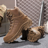 SaneShoppe - Men's High Top Hiking Boots, Shock - absorbing Non - slip Desert Boot, Winter Outdoor Camping Trekking Shoes