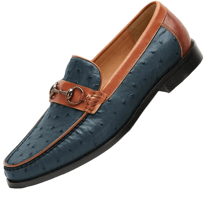 SaneShoppe - Men's Luxury crocodile pattern leather loafers, handmade business dress shoes, slip - on formal office footwear for men, Brown