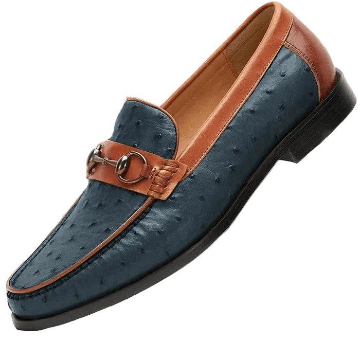 SaneShoppe - Men's Luxury crocodile pattern leather loafers, handmade business dress shoes, slip - on formal office footwear for men, Brown