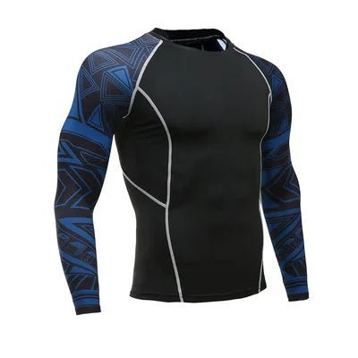 SaneShoppe - Men's Motorcycle Jersey Sets Quick Dry Compression Sport Bodybuilding T-Shirt Underwear Suit for Fitness