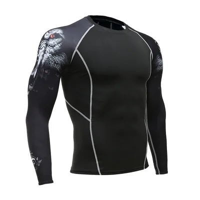 SaneShoppe - Men's Motorcycle Jersey Sets Quick Dry Compression Sport Bodybuilding T-Shirt Underwear Suit for Fitness