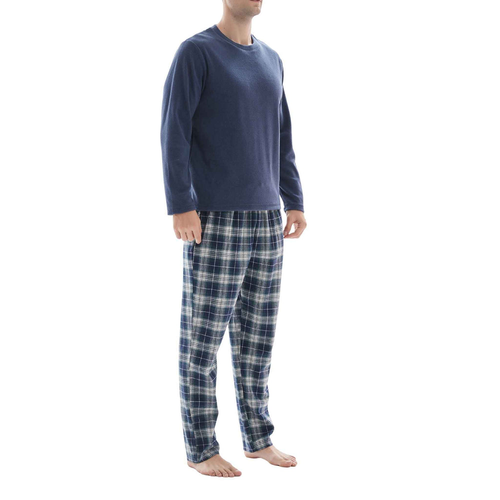 Men's Thermal Fleece Pyjama Set with Cotton Bottoms, Sizes M-XXL