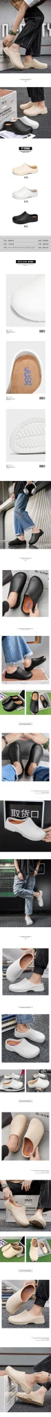SaneShoppe-2025 Unisex Large Size Chef Loafers, Anti-Slip Outdoor Slippers for Men & Women