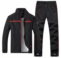 SaneShoppe - Men's Sportswear Autumn 2 Piece Sets Sports Suit men Jacket+Pant Sweatsuit Male Jogging basketball TrainingTracksuit clothing