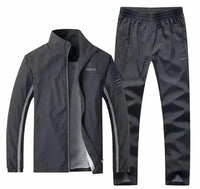 SaneShoppe - Men's Sportswear Autumn 2 Piece Sets Sports Suit men Jacket+Pant Sweatsuit Male Jogging basketball TrainingTracksuit clothing