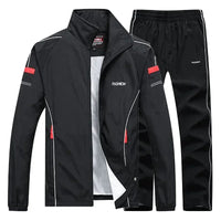 SaneShoppe - Men's Sportswear Autumn 2 Piece Sets Sports Suit men Jacket+Pant Sweatsuit Male Jogging basketball TrainingTracksuit clothing