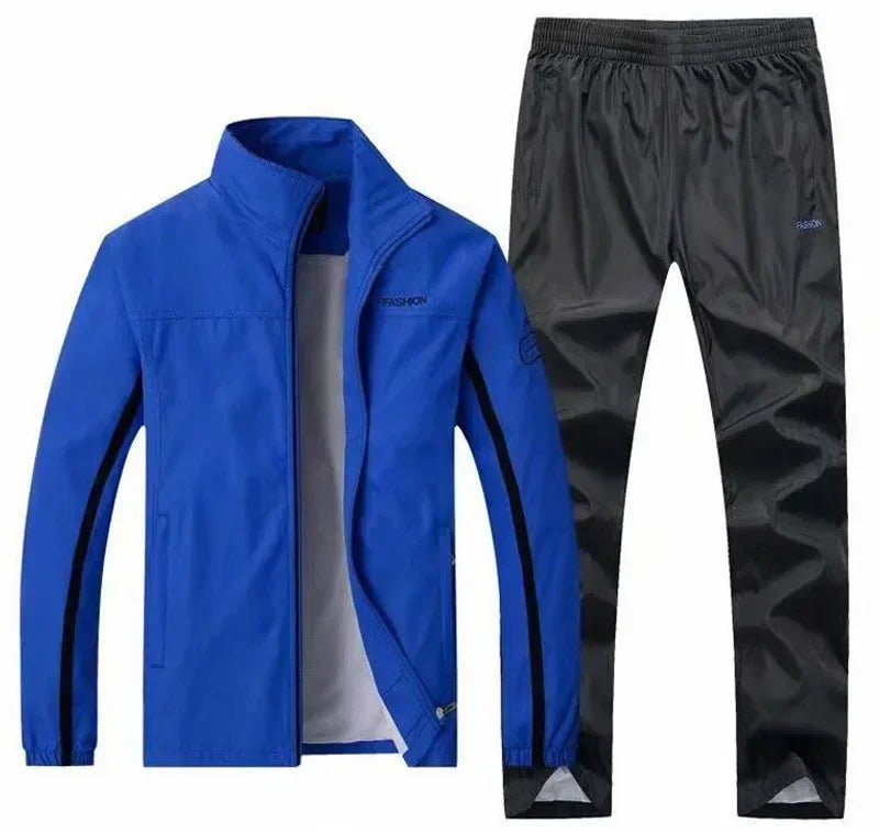 SaneShoppe - Men's Sportswear Autumn 2 Piece Sets Sports Suit men Jacket+Pant Sweatsuit Male Jogging basketball TrainingTracksuit clothing