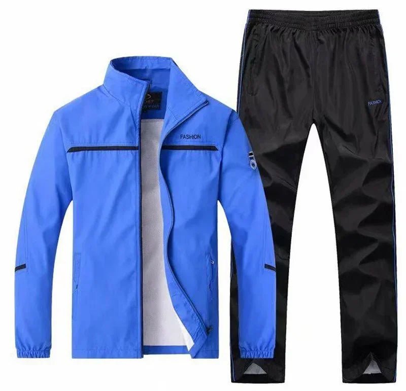 SaneShoppe - Men's Sportswear Autumn 2 Piece Sets Sports Suit men Jacket+Pant Sweatsuit Male Jogging basketball TrainingTracksuit clothing
