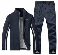 SaneShoppe - Men's Sportswear Autumn 2 Piece Sets Sports Suit men Jacket+Pant Sweatsuit Male Jogging basketball TrainingTracksuit clothing