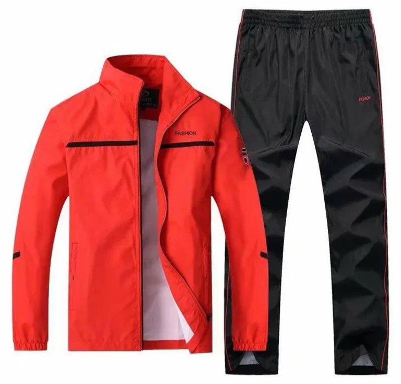 SaneShoppe - Men's Sportswear Autumn 2 Piece Sets Sports Suit men Jacket+Pant Sweatsuit Male Jogging basketball TrainingTracksuit clothing