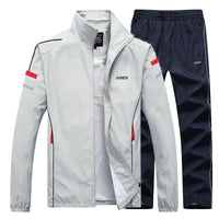 SaneShoppe - Men's Sportswear Autumn 2 Piece Sets Sports Suit men Jacket+Pant Sweatsuit Male Jogging basketball TrainingTracksuit clothing