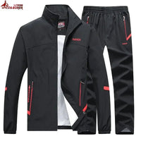 SaneShoppe - Men's Sportswear Autumn 2 Piece Sets Sports Suit men Jacket+Pant Sweatsuit Male Jogging basketball TrainingTracksuit clothing