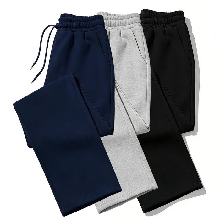 SaneShoppe-Men's Streetwear Joggers: Straight Fit Casual Pants with Drawstring and Multi-Pockets