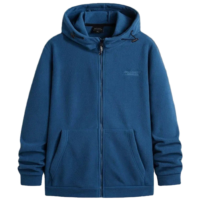 SaneShoppe - Men's Tactical Military Hooded Fleece Jacket - Winter Fall Softshell Zip - Up Coat