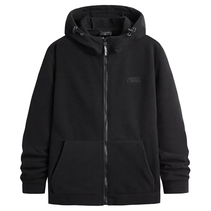 SaneShoppe - Men's Tactical Military Hooded Fleece Jacket - Winter Fall Softshell Zip - Up Coat