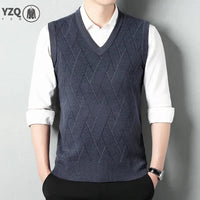 SaneShoppe - Men's Thickened Casual Sweater Tank Top Autumn and Winter Warm Men's V - neck Tank Top