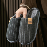 SaneShoppe - Men's Warm Slippers for Indoors, Non - Slip Fall and Winter Household Shoes with Soft Plush Lining, Flats Cozy Home Slide Comfort