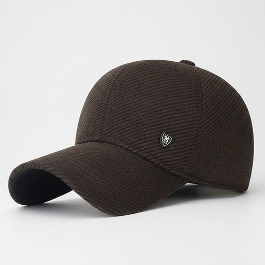 SaneShoppe-Men's Adjustable Winter Baseball Cap with Ear Flaps