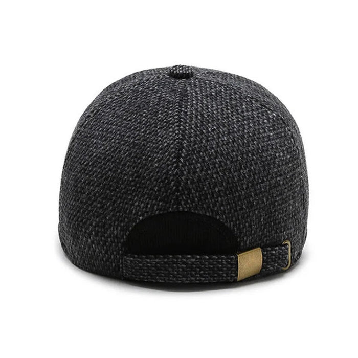 SaneShoppe - Men's Winter Baseball Cap with Ear Flaps - Thick Fleece - Lined, Windproof & Warm for Outdoor Activities