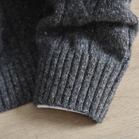 SaneShoppe - Men's Winter Thick Warm Cashmere Sweater round Neck Overhead Twist Knitted Color Dot Casual Fashion Young High - end New Model