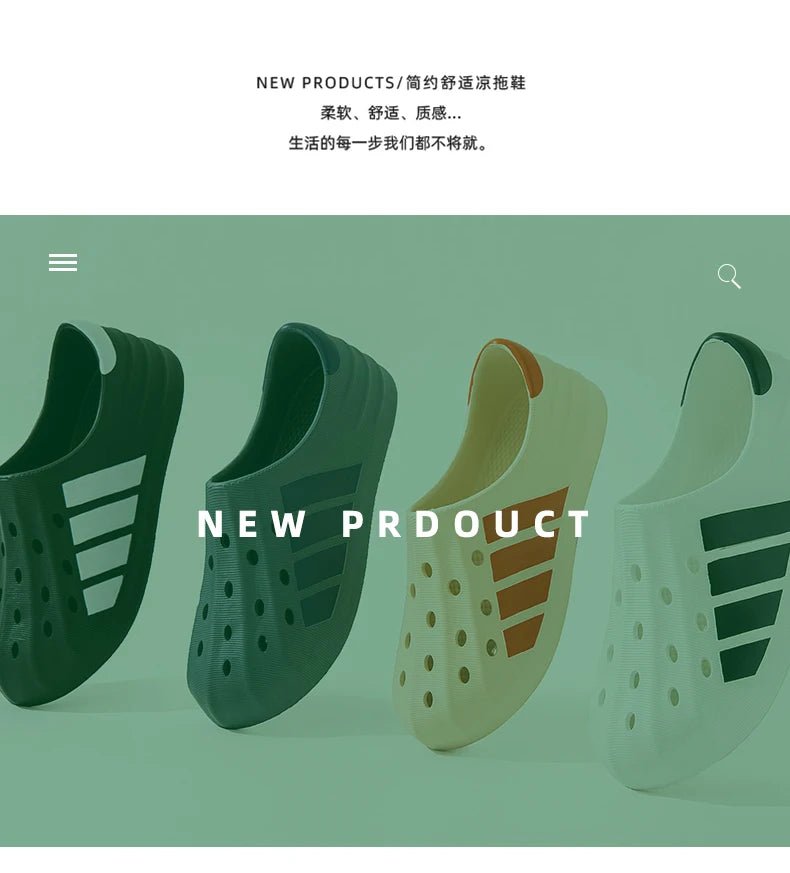 SaneShoppe - Men's Women's Slippers Summer Breathable Sandals Non Slip Outdoor Couples Shoes EVA Home Orginal Thick Shoes Fashion Beach Soft