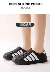 SaneShoppe - Men's Women's Slippers Summer Breathable Sandals Non Slip Outdoor Couples Shoes EVA Home Orginal Thick Shoes Fashion Beach Soft