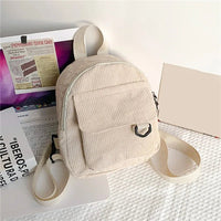 SaneShoppe - Mini Backpack Square Bag Korean Version Fashionable Sweet Shoulder Bag Female's Schoolbag Stylish Simple Crossbody Bag Casual