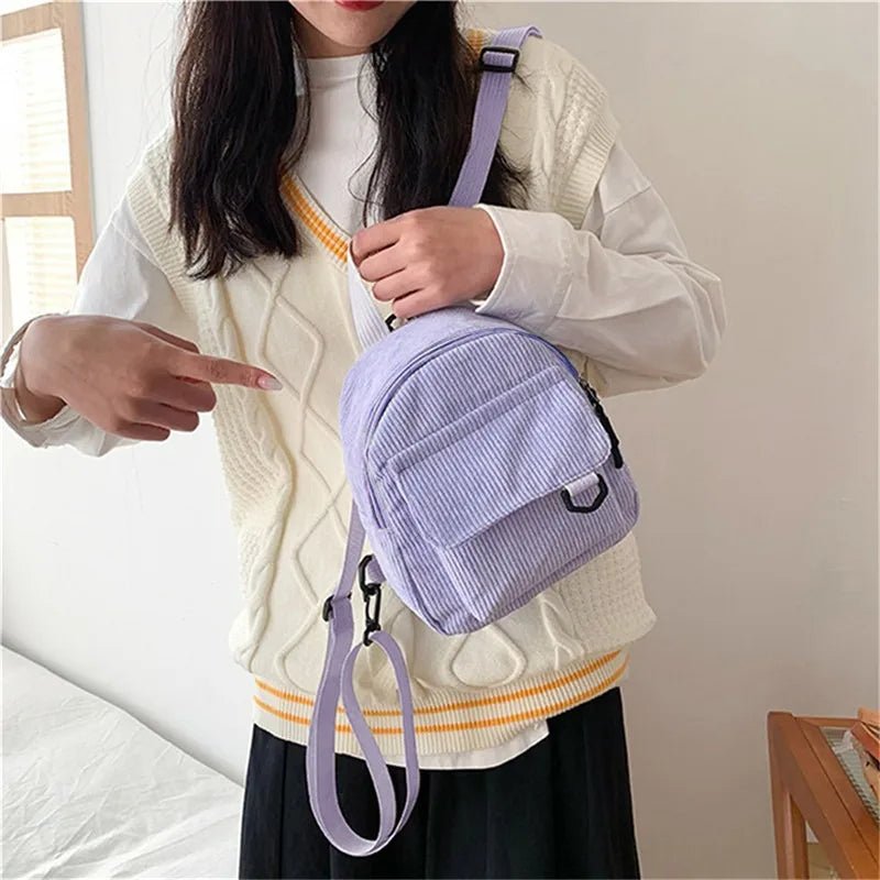 SaneShoppe - Mini Backpack Square Bag Korean Version Fashionable Sweet Shoulder Bag Female's Schoolbag Stylish Simple Crossbody Bag Casual