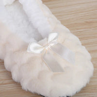 SaneShoppe - Mntrerm New Cute 2023 Indoor Home Slippers Warm Soft Plush Slippers Non - slip Indoor Fur Slippers Solid Color Cute Women Shoes