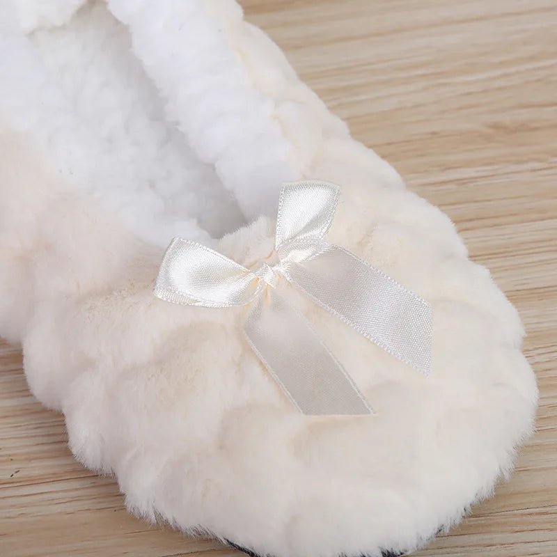 SaneShoppe - Mntrerm New Cute 2023 Indoor Home Slippers Warm Soft Plush Slippers Non - slip Indoor Fur Slippers Solid Color Cute Women Shoes