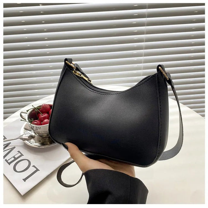 SaneShoppe - New 2025 Women's Bag Retro Hong Kong Style Portable Single Shoulder Underarm Premium Western Style Handbag