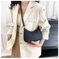SaneShoppe - New 2025 Women's Bag Retro Hong Kong Style Portable Single Shoulder Underarm Premium Western Style Handbag