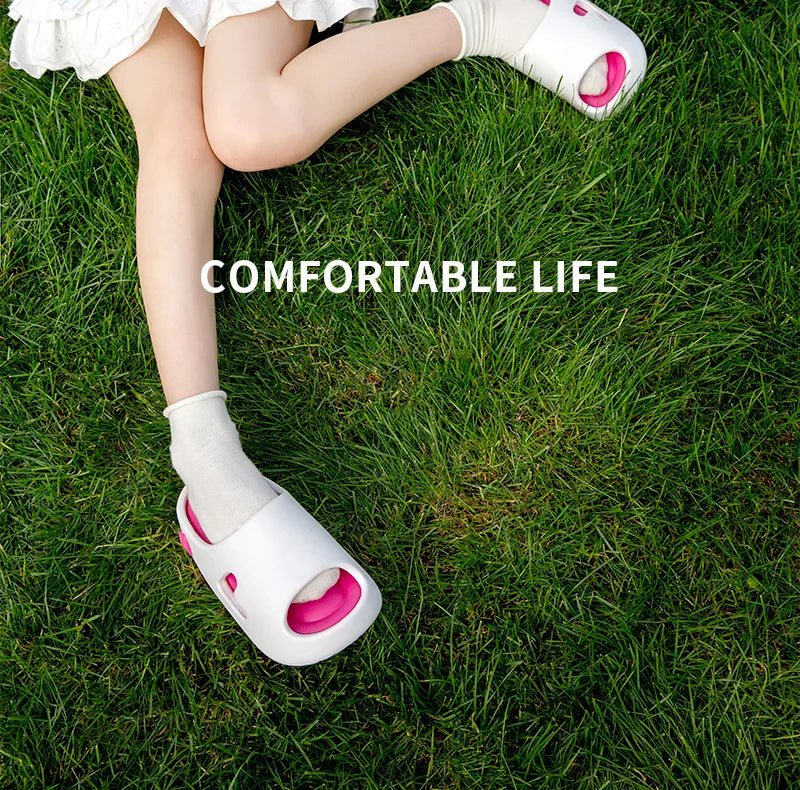 SaneShoppe - New arrival 6 cm platform EVA slipper women's light summer slides woman chunky home bath shoes girls garden clogs mute slippers