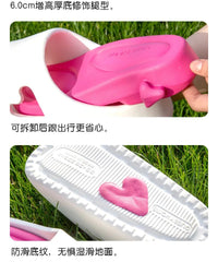 SaneShoppe - New arrival 6 cm platform EVA slipper women's light summer slides woman chunky home bath shoes girls garden clogs mute slippers