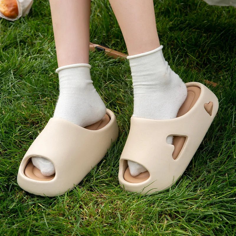 SaneShoppe - New arrival 6 cm platform EVA slipper women's light summer slides woman chunky home bath shoes girls garden clogs mute slippers