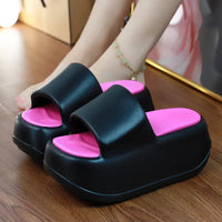 SaneShoppe - New arrival 6 cm platform EVA slipper women's light summer slides woman chunky home bath shoes girls garden clogs mute slippers