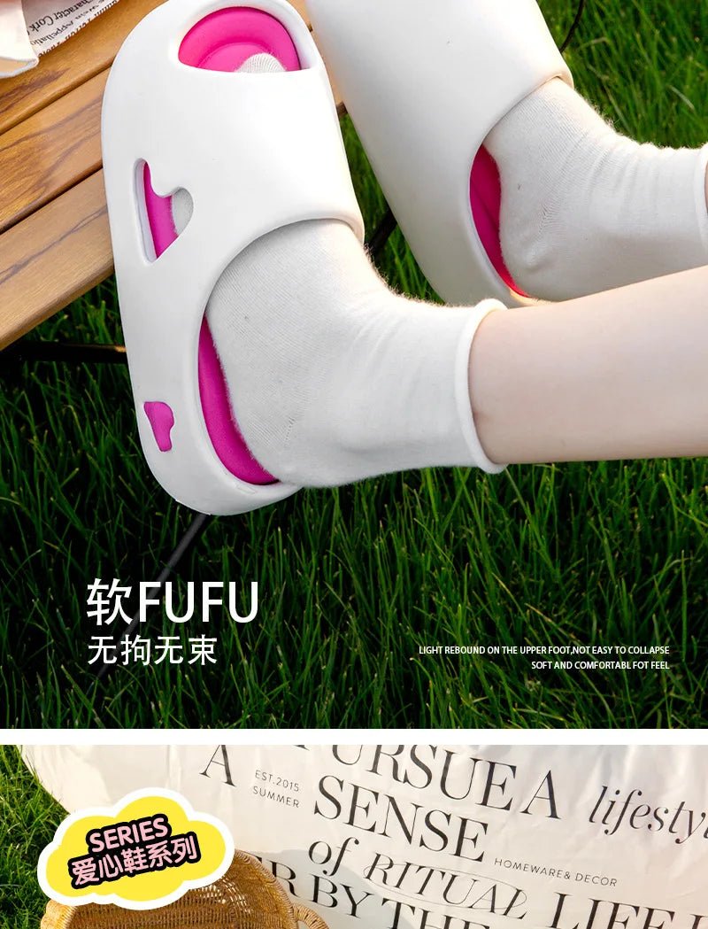 SaneShoppe - New arrival 6 cm platform EVA slipper women's light summer slides woman chunky home bath shoes girls garden clogs mute slippers