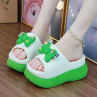 SaneShoppe - New arrival 6 cm platform EVA slipper women's light summer slides woman chunky home bath shoes girls garden clogs mute slippers
