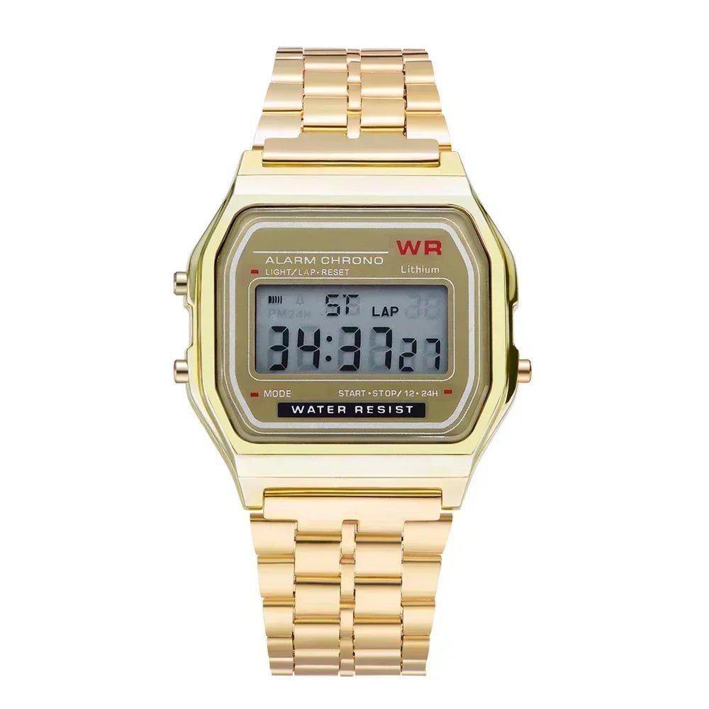 SaneShoppe-Gold Digital LED Watches Men Women Waterproof Sports Bracelet Clock Relogio