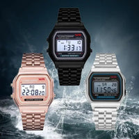 SaneShoppe-Gold Digital LED Watches Men Women Waterproof Sports Bracelet Clock Relogio