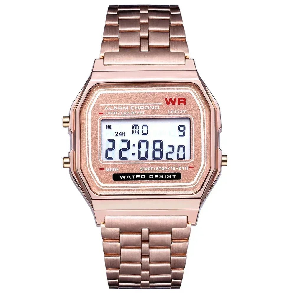 SaneShoppe-Gold Digital LED Watches Men Women Waterproof Sports Bracelet Clock Relogio