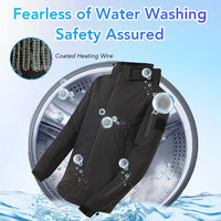 SaneShoppe - New Intelligent Heating Jacket Men 8 Area USB Electric Heated Hooded Coat Washable Windproof Warm Outdoor Jacket USB Charging